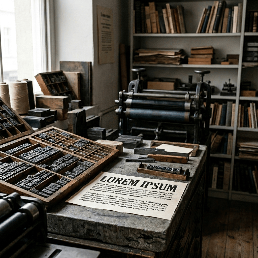 Printer arranging movable type beside a freshly printed sheet